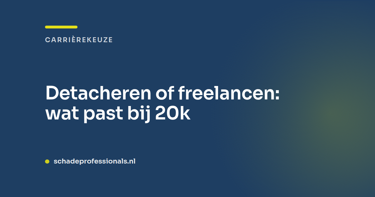 Detacheren of freelancen: wat past bij 20k