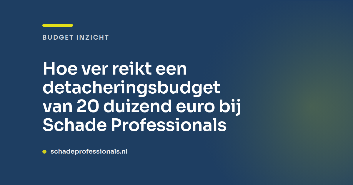 Hoe ver reikt een detacheringsbudget van 20k?