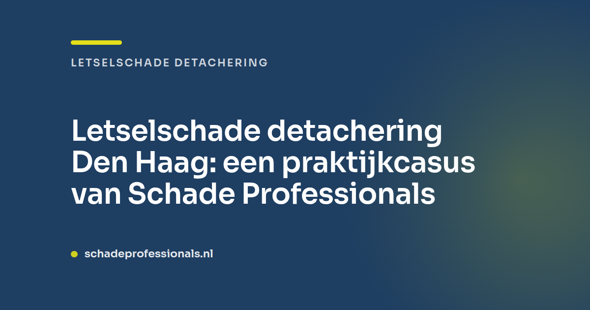 Letselschade detachering Den Haag: een praktijkcasus